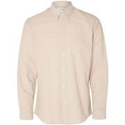 Overhemd Lange Mouw Selected 16079056 LINEN SHIRT-PURE CASHMERE