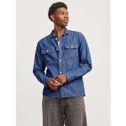 Overhemd Lange Mouw Jack &amp; Jones 12269262 TRAVIS-MEDIUM BLUE DENIM