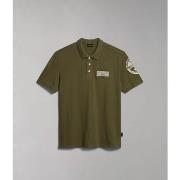 Polo Shirt Korte Mouw Napapijri E-AMUNDSEN NP0A4H6A-GAE1 GREEN LICHEN