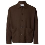 Overhemd Lange Mouw Selected Rlxtony Formal Overshirt - Demitasse