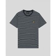 T-shirt Lyle &amp; Scott TS2408V PIQUE BRETON T-SHIRT-W403 DARK NAVY/W...