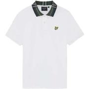 T-shirt Lyle &amp; Scott Tartan Collar Polo Shirt White
