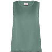 Top Deha Flared Satin Front Top