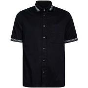 Overhemd Korte Mouw EAX Shirt met logo op de borstzak en korte mouwen