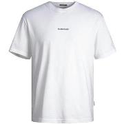 T-shirt Korte Mouw Jack &amp; Jones T-shirt blanc col rond manches cou...