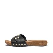 Slippers FitFlop IQUSHION ADJUSTABLE BUCKLE LEATHER SLIDES