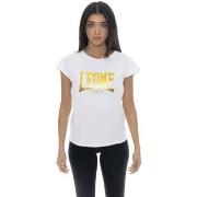 T-shirt Korte Mouw Leone 1947 Woman Short Sleeves Gold