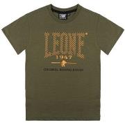 T-shirt Korte Mouw Leone 1947 Boy Short Sleeves Neon