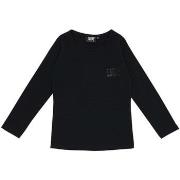 T-Shirt Lange Mouw Leone 1947 Girl Long Sleeves Allover Print Black Gi...