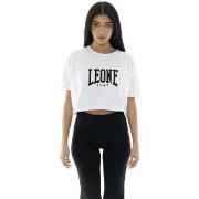 T-shirt Korte Mouw Leone 1947 Woman Crop New Basic