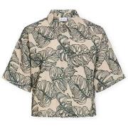 Blouse Vila Flura Shirt - Birch/Atlantic
