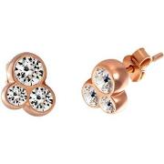 Boucles oreilles Mademoiselle Jolie Paris RENDEZ-VOUS Dorees Blanc