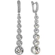 Boucles oreilles Mademoiselle Jolie Paris RONDELLE Argentees Blanc