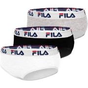 Boxers Fila Lot de 3 Culottes coton femme FU6043 Gris, Noir et Blanc