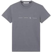 T-shirt Calvin Klein Jeans T Shirt Homme Ref 56136 ptp Fossil Grey
