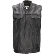 Gilet Daytona Gilet en cuir sans manches Hot Road ref 48755 Noir