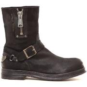 Boots Replay Bottines en cuir Ecle noir