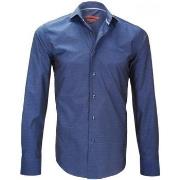Chemise Andrew Mc Allister chemise tissu jacquard italian bleu