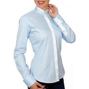 Chemise Andrew Mc Allister chemise col mao becky bleu