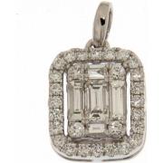 Pendentifs Brillaxis Pendentif rectangulaire or blanc diamants