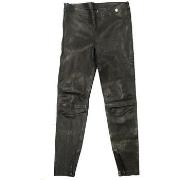 Pantalon Rich &amp; Royal Pantalon Noir Cuir 13Q997
