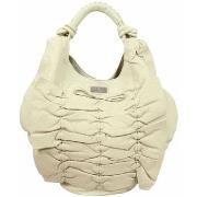 Sac à main Elite Sac à main rond souple déco froufrou Beige