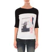 T-shirt Coquelicot Tee shirt Noir Blanc 16409