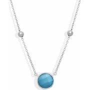 Collier Orusbijoux Collier Argent Valentine Cristal Turquoise