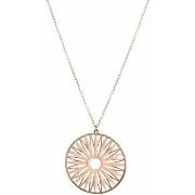 Collier Orusbijoux Collier Argent Soleil Scintillant Rose