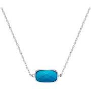 Collier Orusbijoux Collier Argent Galet Cristal Turquoise