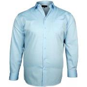 Chemise Doublissimo chemise popeline traditionnelle bleu