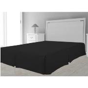 Parures de lit Selartex Cache sommier microfibre 90 x 190 cm - Noir