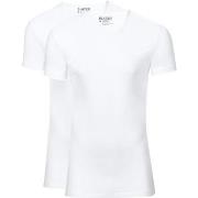 T-shirt Slater T-Shirts Stretch Lot de 2 Blanc Col-V