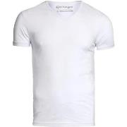 T-shirt Garage Stretch Basique Col-V Blanc