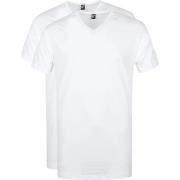 T-shirt Alan Red T-Shirt Vermont Col-V Blanc (Lot de 2)