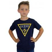 T-shirt enfant Guess T-shirt junior Bleu/jaune - L73L55