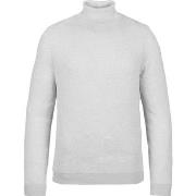 Sweat-shirt Vanguard Col Roulé Côtelé Gris