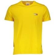 T-shirt Tommy Jeans T Shirt Homme Ref 57325 ZFZ Jaune