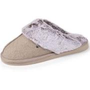 Chaussons Isotoner Chaussons mules Femme Taupe Chiné