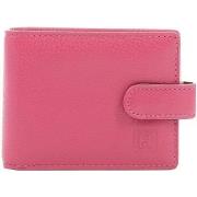 Portefeuille Hexagona Porte-cartes en cuir ref_47643 Fushia 11,5*8*2