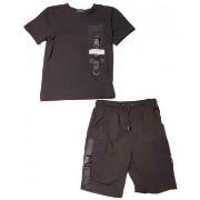 Maillots de bain enfant Boom Kids Ensemble junior short et T-shirt Noi...