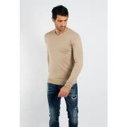 Pull Hollyghost Pull fin col V YY03 - Beige