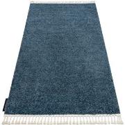 Tapis Rugsx Tapis BERBER 9000 bleu Franges berbère marocain 140x190 cm