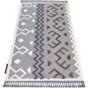 Tapis Rugsx Tapis MAROC P659 Aztèque Ethnique gris Franges 120x170 cm