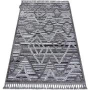 Tapis Rugsx Tapis MAROC P657 Diamants, Zigzag, Ethnique noir 180x270 c...