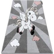 Tapis Rugsx Tapis PETIT UNICORN LICORNE gris 160x220 cm