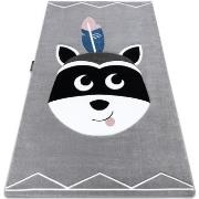 Tapis Rugsx Tapis PETIT RACCOON MUKKI RATON LAVEUR gris 160x220 cm