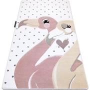 Tapis Rugsx Tapis PETIT FLAMINGOS CŒURS crème 200x290 cm