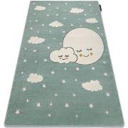 Tapis Rugsx Tapis PETIT MOON étoiles, des nuages vert 120x170 cm