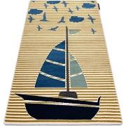 Tapis Rugsx Tapis PETIT SAIL bateau, voilier or 140x190 cm